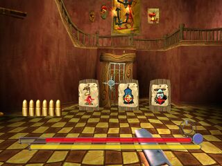 Ces cibles représentent Rayman, Globox et un Aéroniflard.