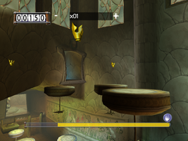 Rayman musi korzystać z tych trzech platform latających, by zdobyć korony