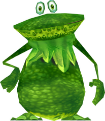 Vue détaillée de la troisième skin de Globox dans Rayman M.