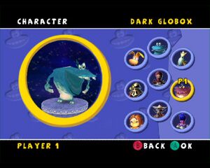 La première skin de Dark Globox dans Rayman Arena.