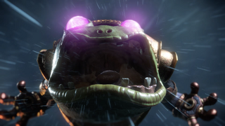 Le Crapaud blindé dans la nouvelle version de la cinématique qui précède son combat.