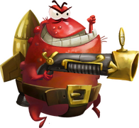 Artwork d'un Crapaud rouge.