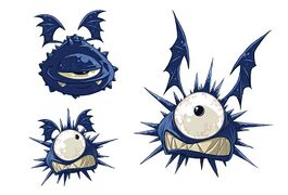 Artworks de Rayman Origins représentant des Psyclopes.
