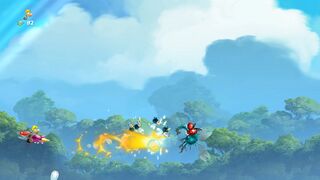 Al igual que en Rayman Origins, los héroes pueden absorber a los enemigos para luego dispararlos.