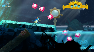 Des poissons piquants roses dans Glou Glou.