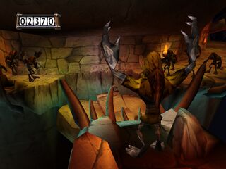 Rayman encerclé par des Knaarens.