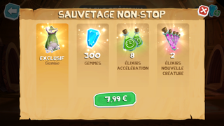 Présentation du Pack Sauvetage Non-Stop dans la Boutique.