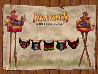 Dans les versions PlayStation 2 et GameCube de Rayman 3, deux Jamboombeurs apparaissent dans le menu de sélection des langues.
