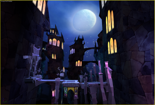 Rayman dans le repaire de Dark Rayman.