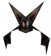 Vue détaillée d'une chauve-souris de Rayman Revolution.