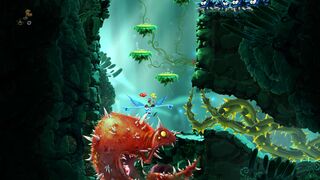 Carnivora che insegue Rayman verso l'alto.