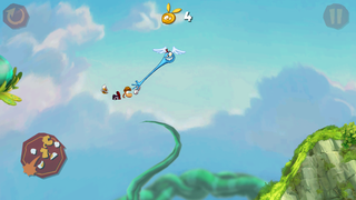 Une balance dans Rayman et le haricot magique dans Rayman Jungle Run.
