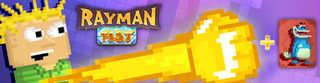 Le poing de Rayman et Globox dans Growtopia.
