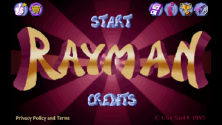 L'écran-titre de Rayman Classic sur iOS.
