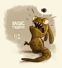 Concept art d'un Lapin alien de type "Soldat de base".