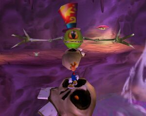 Los colores de Jano son diferentes en la versión japonesa de Rayman Revolution.