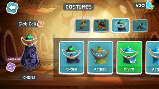 Glob Cell dans la Galerie des Costumes.