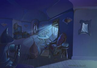 Apartamento de Grub por la noche.