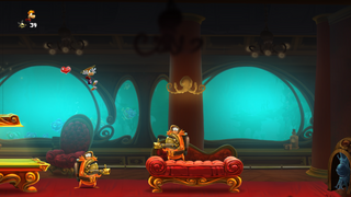 À l'intérieur d'une base sous-marine dans Rayman Legends