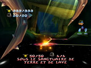 Les hologrammes de deux ronces géantes sont utilisés pour représenter le niveau sous le Sanctuaire de Terre et de Lave dans la Voie des Portes de la version originale.