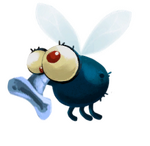 Petite mouche bleue