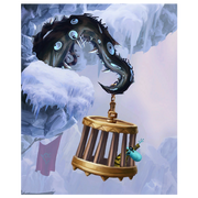 Une ronce géante noire avec son apparence de Rayman Origins sur le tableau du niveau Un amour de golem (Retour aux Origines).