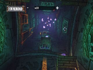 Rayman tendrá que llegar a la cima de esta sala con las diferentes plataformas y con las latas de detergente láser disponibles.