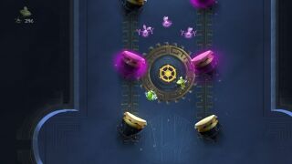 Les mêmes tambours touchés par Murfy dans la version Nintendo Switch de Rayman Legends.