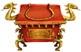 Vue détaillée d'un Coffrapatte de Rayman Legends.