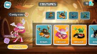 Candy-cane dans la Galerie des Costumes