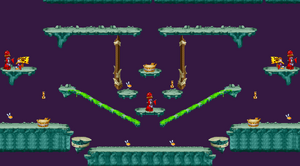 La map du premier niveau du Mode Capture de drapeau (version N-Gage).