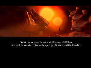 Cette cinématique de la beta de Rayman 3 désigne le cabinet de Garatta Ciatik comme étant un temple.
