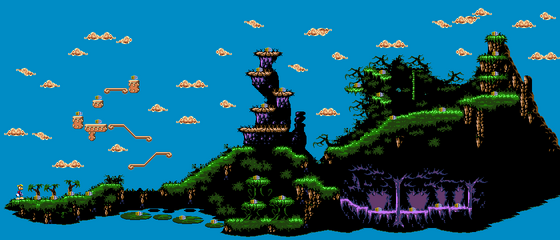La carte du monde de la version Game Boy Color.