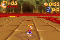 A test level for Mode7 gameplay where the player can freely move Rayman around, jump and rotate the camera.