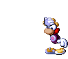An unused death animation which is only available in the PlayStation version's files.
