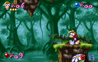 Rayman planting a seed