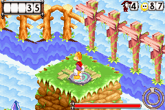 These kind of switches will deactivate shortly after Rayman gets off.