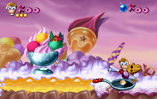 A yellow lemonade pool (PlayStation and Sega Saturn versions only).