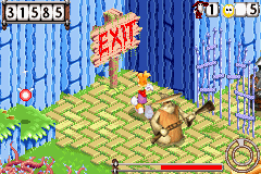 The exit is blocked by both a gate and an Armed Spinneroo.