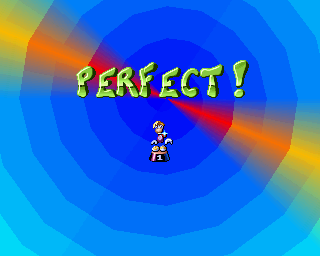 Rayman’s reward for completing the bonus level on time: a life (Saturn version).