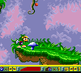 A mushroom Rayman can bounce on.