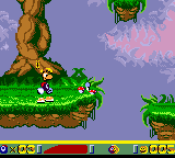 A bunch of mushrooms as part of the scenery.