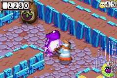 Under the temporary influence of plum juice, Globox can defeat the Hoodmonger Soldiers.