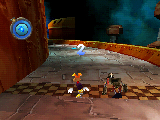 The first player's starting position in Electric Tunnel