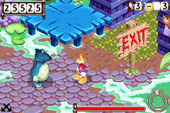 Rayman and Globox meeting near the exit.