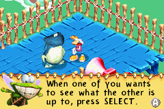 Murfy telling the player how to alternate between the two characters.