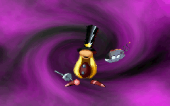 The Wizard introducing the story of the game