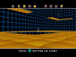Pre-battle cutscene view of Low Gravity Arena