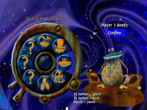 An unused alternate skin for Globox, hacked into Rayman M. It was eventually used for the GameCube/Xbox version of Rayman Arena.