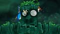 Rayman and Globox fighting an early version of the Golem.